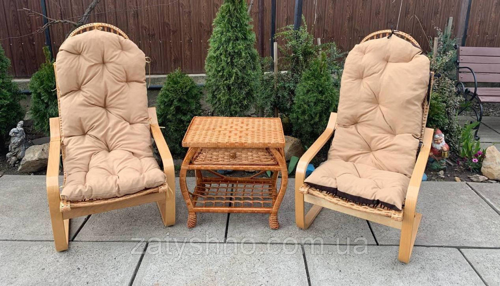 Мебель плетеная с кофейными накидками Киев - изображение 5