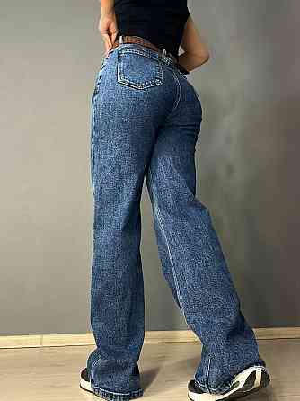 Джинсы женские Vanver 8230 палаццо широкие с ремнем синие, синий, 30, 30, 81 см, 105 см Киев