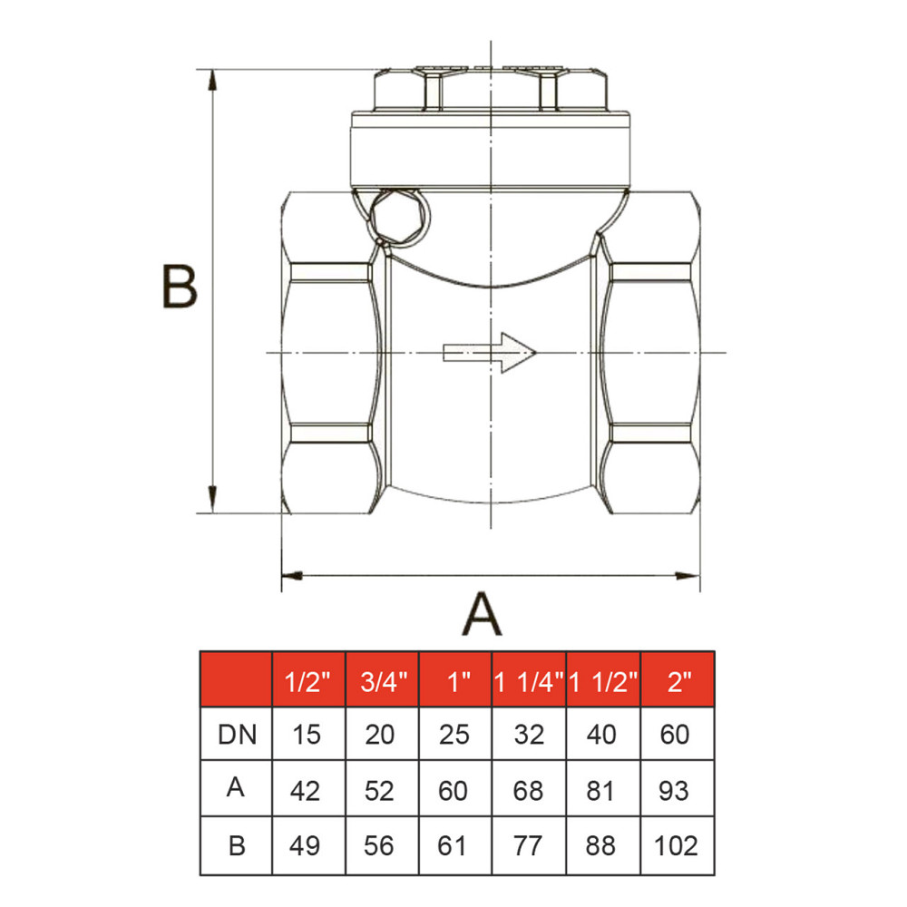 Клапан зворотного ходу води SOLOMON 3/4″ хлопавка 130 (000005980) Київ - фото 3