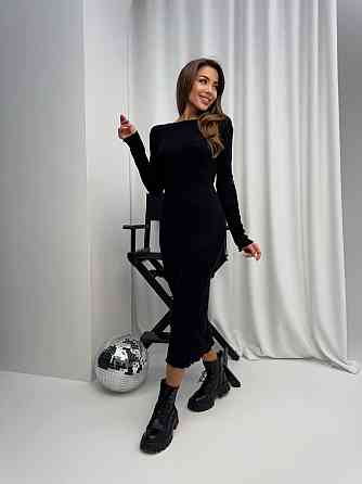 Женское трендовое платье из трикотажа рубчик Одесса