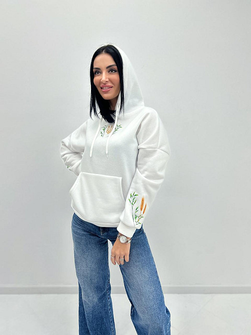 Утепленный худи с патриотическим принтом 