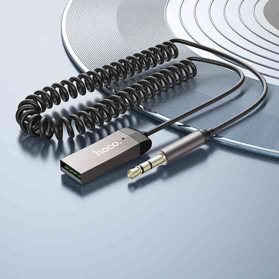 Bluetooth-ресивер HOCO E78 для автомобиля с AUX, черный Киев