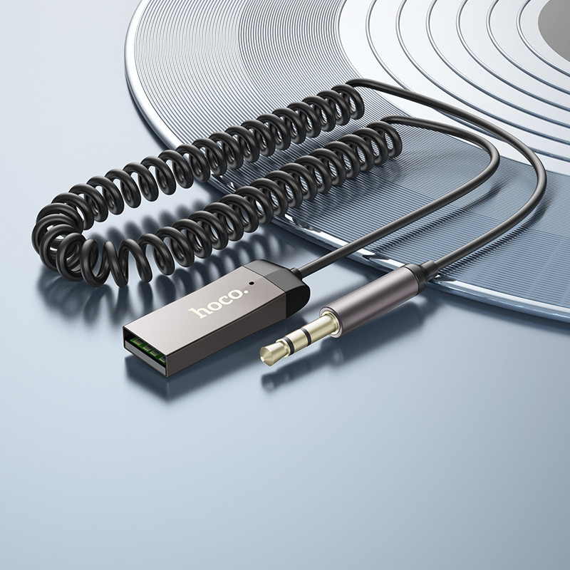 Bluetooth-ресивер HOCO E78 для автомобиля с AUX, черный Киев - изображение 3