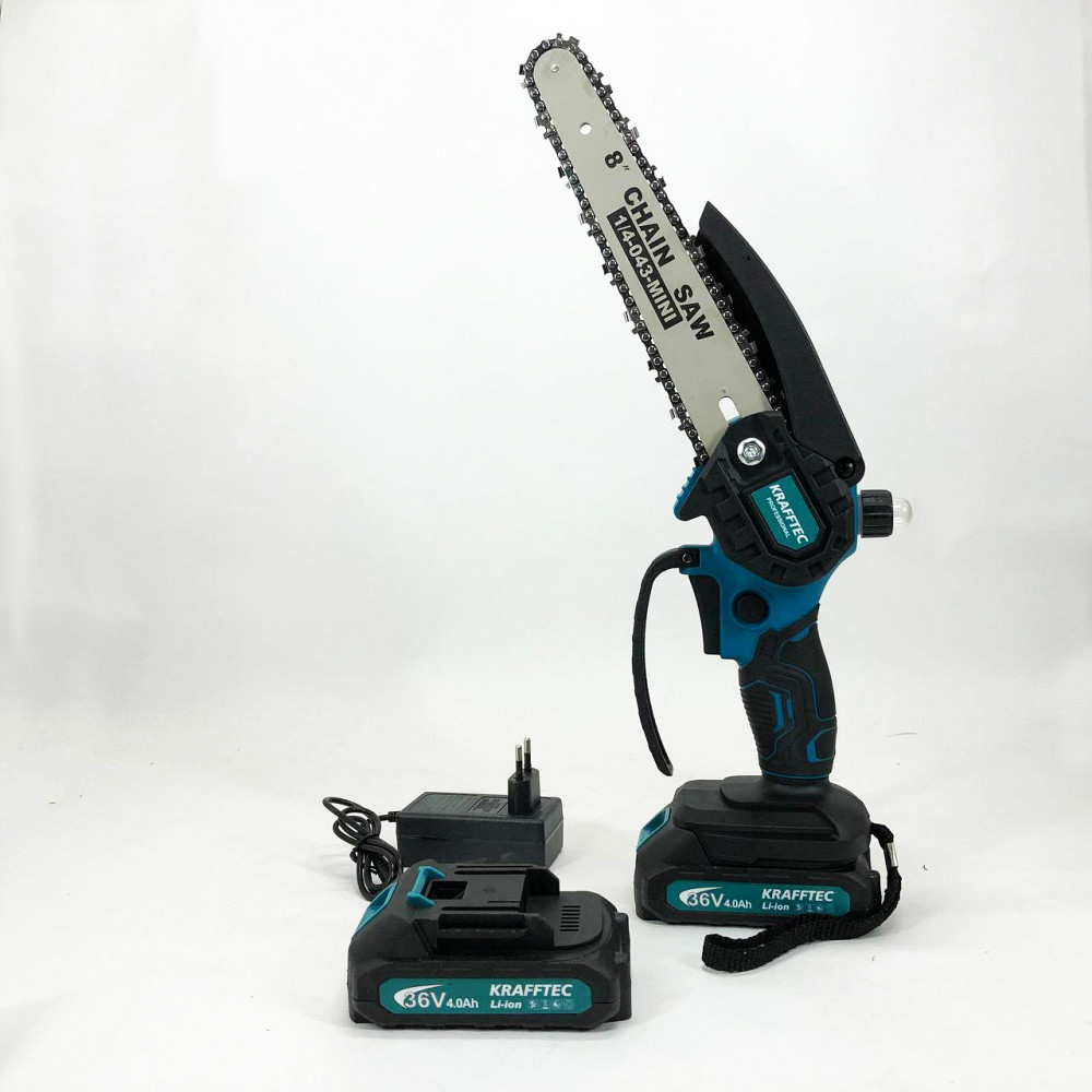 Ручная аккумуляторная электропила Krafftec 20 см, Мощная садовая пилка, Мини-пила для ручных работ EW-54 Львов - изображение 18
