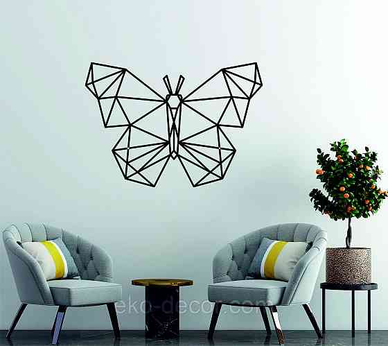 Декоративное настенное Панно «Бабочка», Декор на стену 110*77 см, Черный Киев