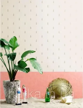 Шпалери вінілові на флізеліні Rasch Clasik 0,53х10 ананаси золотисті на бежевому Київ