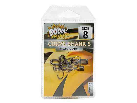 Гачок для мирної риби Curve Shank S №8 (10 шт/уп) (Black Nickel) ТМ BOOM Київ