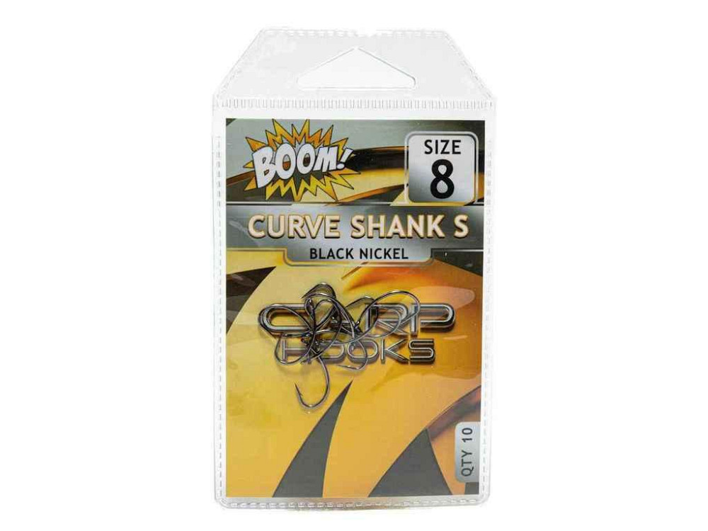 Гачок для мирної риби Curve Shank S №8 (10 шт/уп) (Black Nickel) ТМ BOOM Київ - фото 2