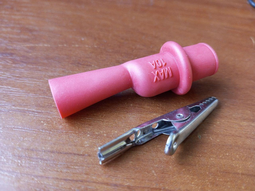 Зажим под щуп тестерный 2мм, 10А, красный Полтава - изображение 1