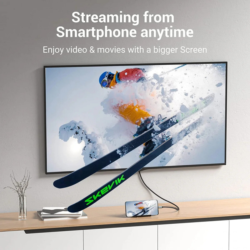 Кабель USB 3.1 Type-C M - HDMI M, 2.0m v.2.0 4K 60Hz Aluminum Alloy Type чорний Vention Винница - изображение 3