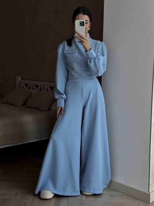 Жіночий базовий костюм двійка: кофта і штани з костюмки Одеса - фото 1