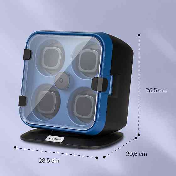 Clover Watch Winder 4 Годинники 3 Врочища 4 Швидкості LED Темно-синій (Німеччина, читати опис) Рівне