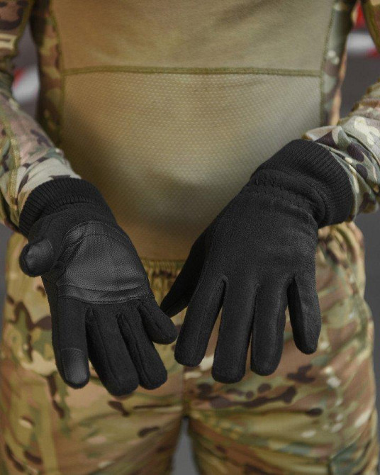 Рукавички флісові чорні ВТ4763 Одесса - изображение 3