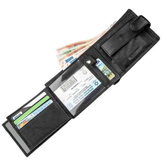 Чоловік універсальний гаманець Чорний (ST Leather) Київ