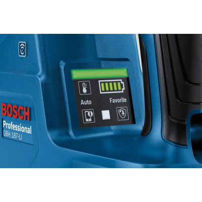Перфоратор Bosch GBH 187-LI ONE Chuck, 2*5Ah, 2.4 Дж, 980 об/хв, 2.9 кг (0.611.923.121) Вінниця - фото 7