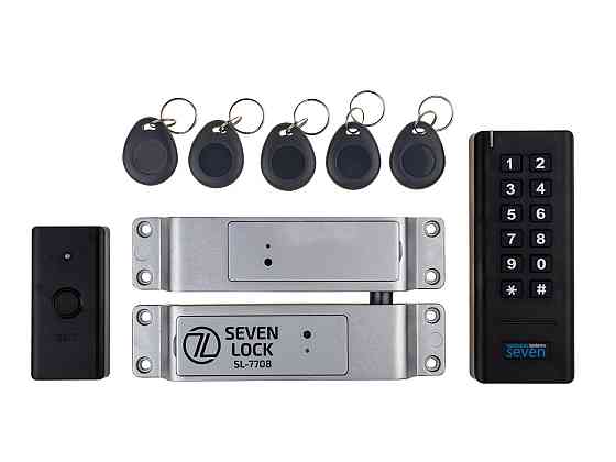 Бездротовий комплект контролю доступу SEVEN LOCK SL-7708 black Київ