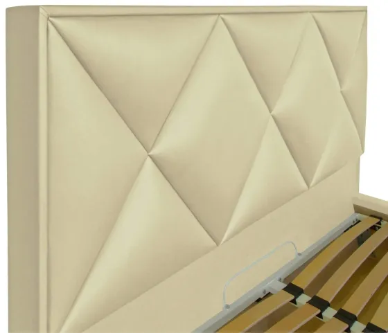 Кровать Двуспальная Leeds Comfort 160 х 190 см Fly 2207 A1 С подъемным механизмом и нишей для белья Бежевый Киев