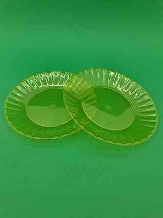 Тарілка 205 мм склоподібна, жовта, 10 шт/уп Харків