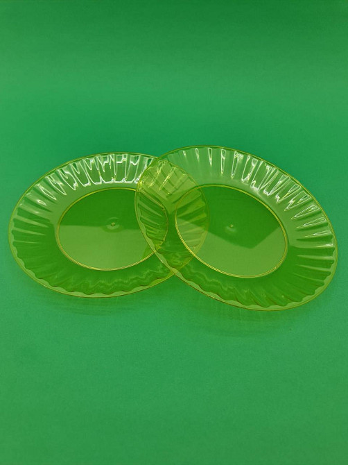 Тарілка 205 мм склоподібна, жовта, 10 шт/уп Харків - фото 1