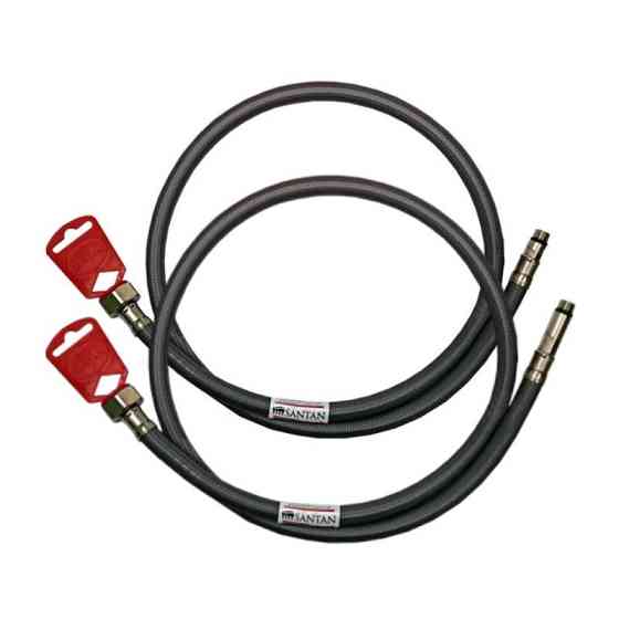 Шланг для води SANTAN антикорозія M10х1/2'' 70см, комплект 2 шт. Харків