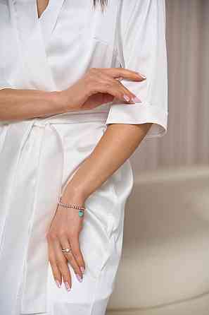 Халат жіночий шовковий під пояс Айворі L Харків