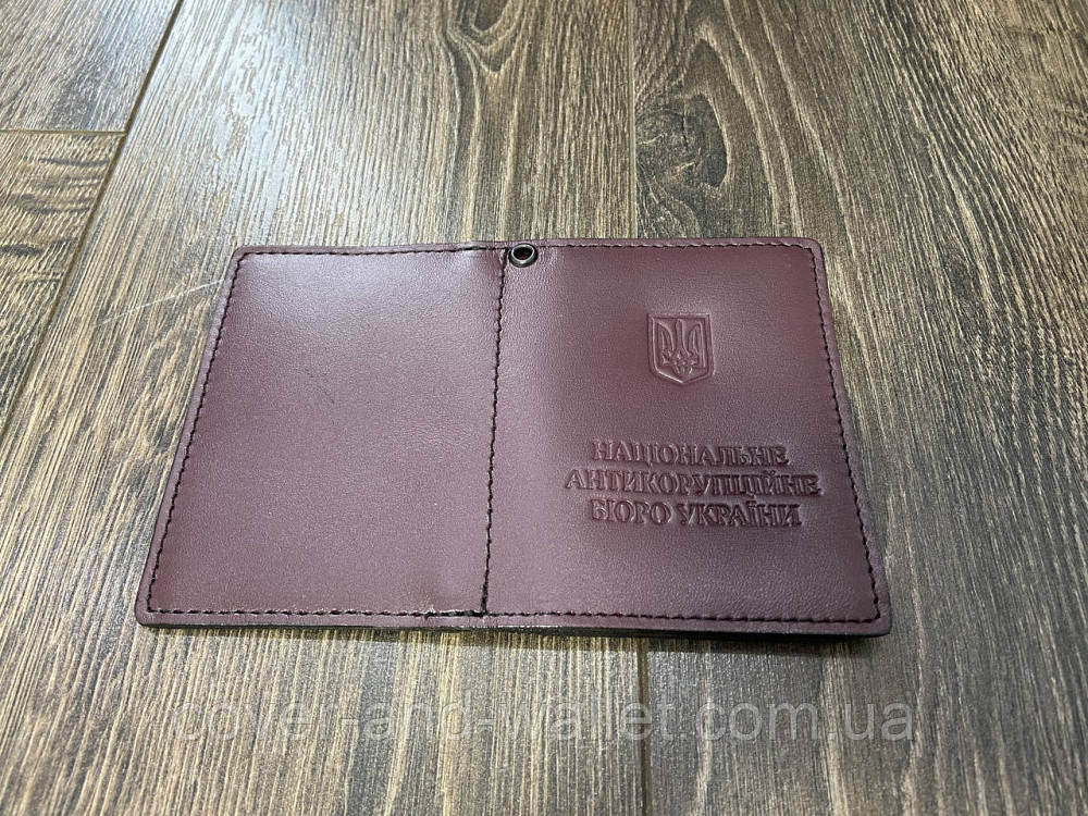 Обкладинка на посвідчення  НАБУ (антикорупційне бюро) натуральна шкіра Київ - фото 3