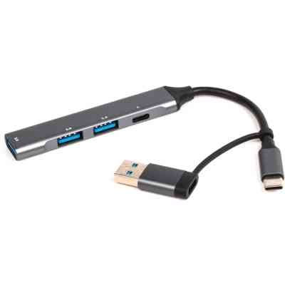 Концентратор Maxxter USB-C + USB-A to 1xUSB 3.0 + 2xUSB 2.0 + 1xUSB-C (HU3C-4P1CN-01) Винница