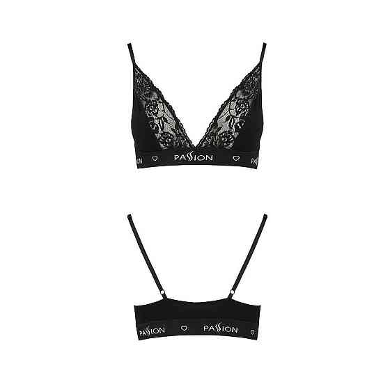 Еластичний топ з мереживом Passion PS001 TOP L, black Sex Aura Київ