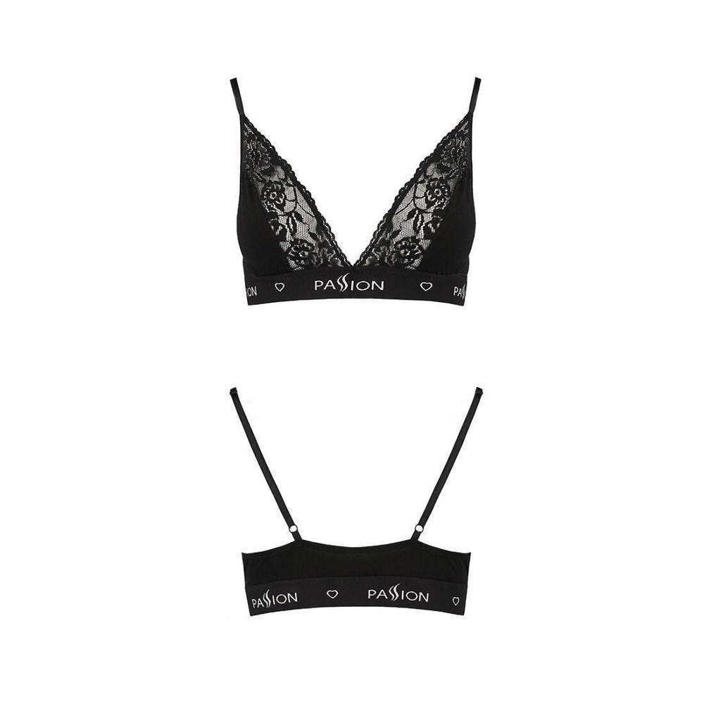 Еластичний топ з мереживом Passion PS001 TOP L, black Sex Aura Київ - фото 5