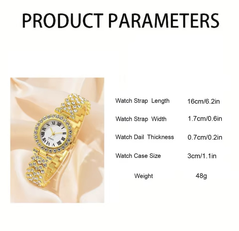 Подарочный набор для девушек наручные часы кольцо браслет ожерелье серьги в подарочной коробки золотой Киев - изображение 7