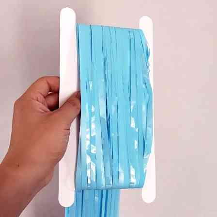 Дощик для фотозони блискучий 2 м на 1 м блакитний Київ