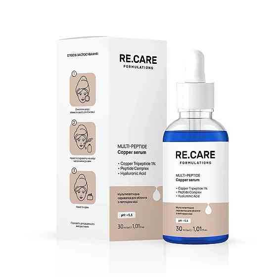 Мультипептидная сыворотка для лица с медным пептидом Multi-Peptide Copper Serum RE.CARE 30 мл Киев