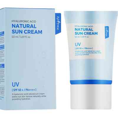 Средство от загара IsNtree Hyaluronic Acid Natural Sun Cream SPF 50+ PA++++ 50 мл (8809800941672) Винница