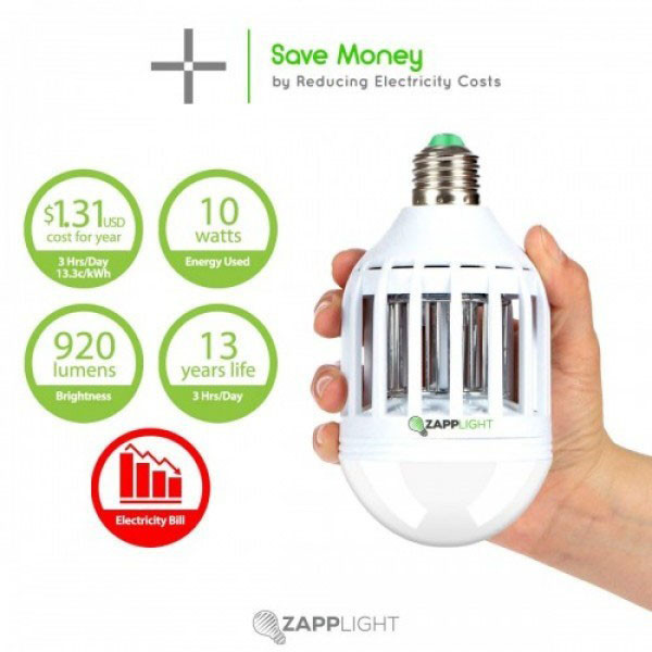 Світлодіодна лампа для комах Zapp Light, електрична пастка для комах, протимоскітна лампа від комарів WZ-53 Львів - фото 11