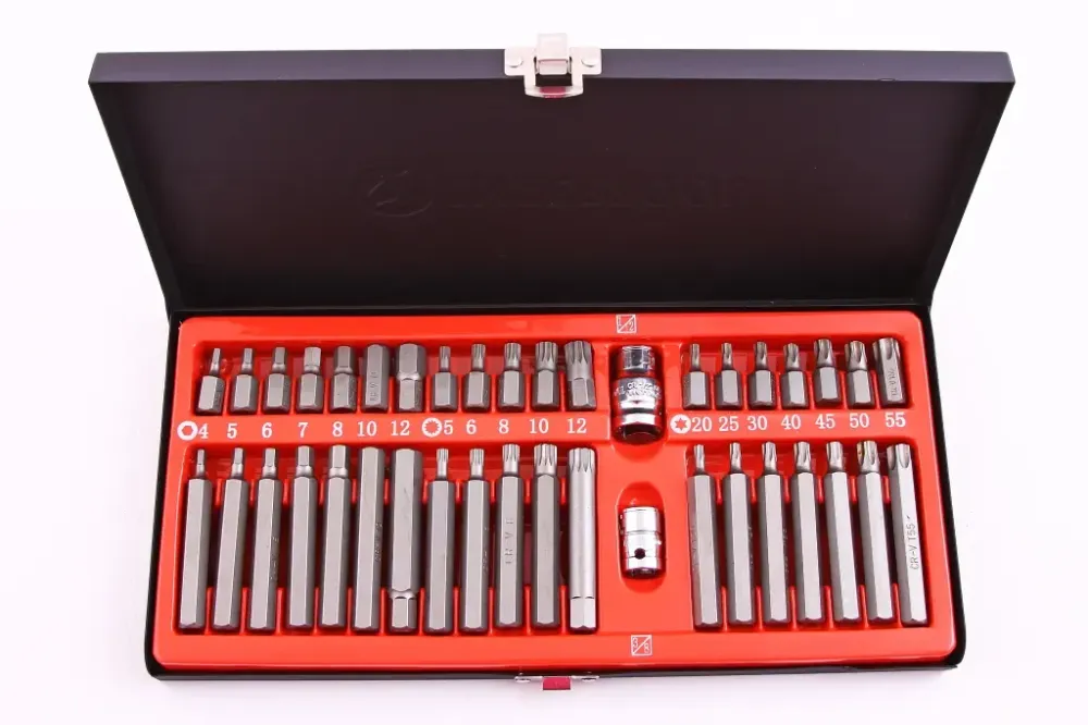 Набор насадок 40 ед. Intertool Storm Hex, Torx, Spline в метал. кейсе Винница - изображение 1