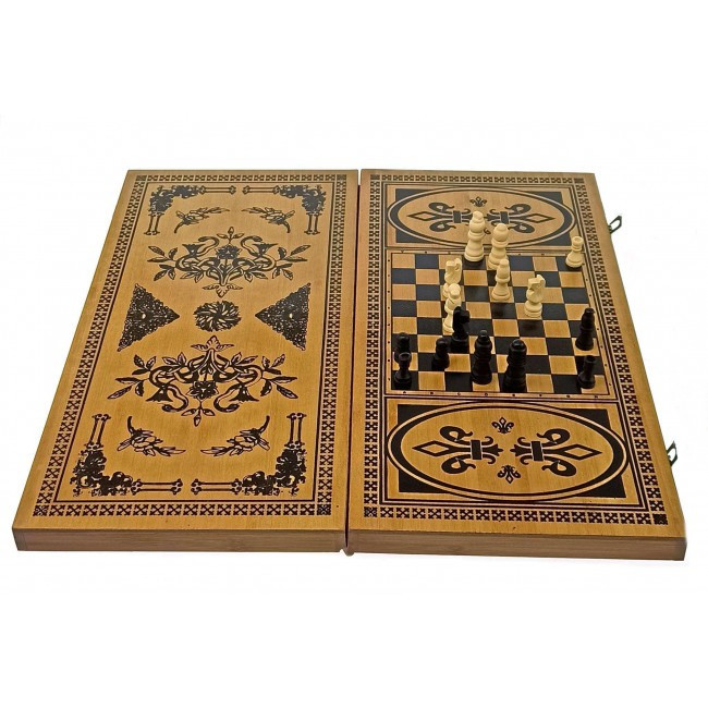 Шахматы нарды из бамбука набор 2 в 1 Киев - изображение 2