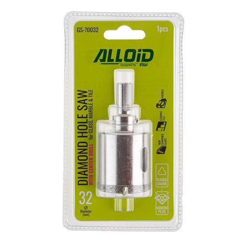 Свердло корончате алмазне по склу та кераміці 32мм з центрувальним свердлом Alloid Одеса - фото 4