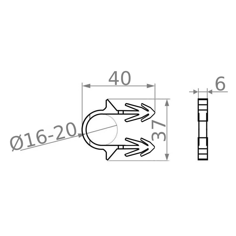 Такерна гарпун-скоба для кріплення труби теплої підлоги Ø16-20 довжина 40мм чорна (660шт) Тернопіль - фото 4