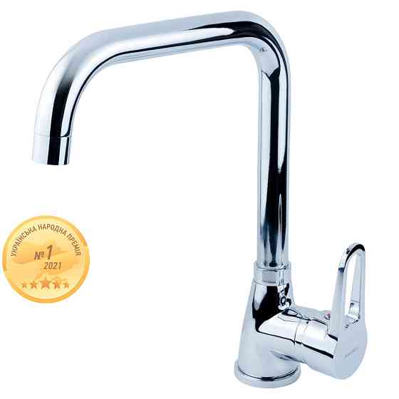 Смеситель HL Ø35 для кухни Г-гусак на гайке AQUATICA HL-4B230C (9734110) Киев