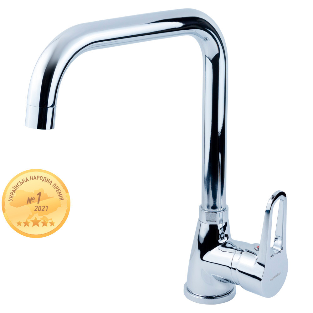 Смеситель HL Ø35 для кухни Г-гусак на гайке AQUATICA HL-4B230C (9734110) Киев - изображение 1