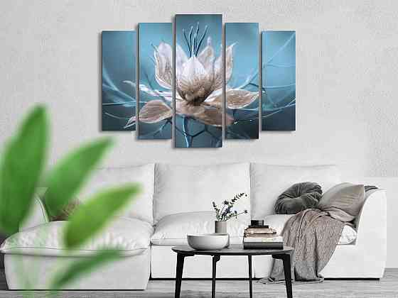 Модульна картина Квітка Абстракція Art-238_5 ( 80х118см ) Київ