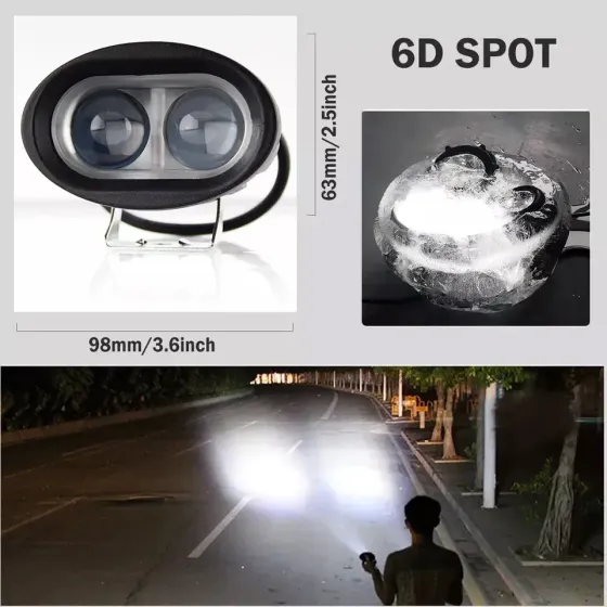 Світлодіодна фара LED "СОВА" 6D потужні світлодіодні фари Харків