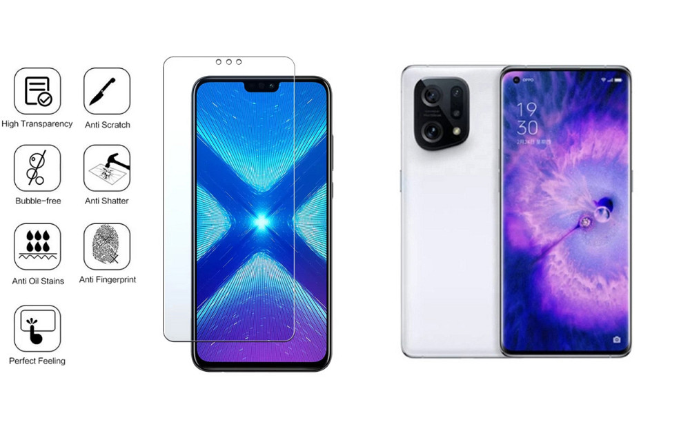 Захисне скло NeoGlass для Oppo Find X5, X5 Pro – надпрозоре та стійке Київ - фото 4