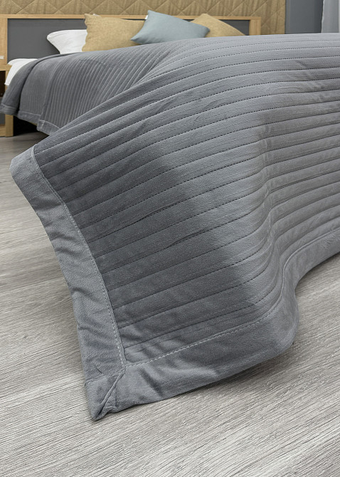 Покрывало велюровое King Size 220х240 см цвет серый (85-208) Киев - изображение 6
