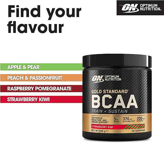 Амінокислота Optimum Nutrition Bcaa Train and Sustain 266g (Полуниця-ківі) EU Луцьк