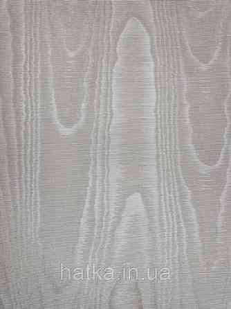 Шпалери вінілові на паперовій основі Sirpi Italian Silk 7 хвилясті смуги під зріз дерева сірі з сріблястим Київ