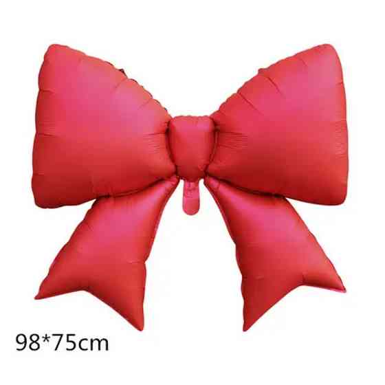 Бант воздушный шарик 90 см красный фольгированный декор для праздника, фотозона, baby shower Киев