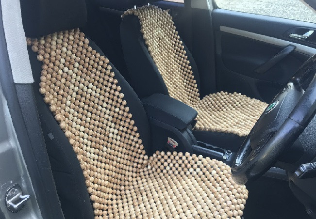 Масажер-Накидка Дерев'яна на Автомобільне Сидіння (Пара) – Масажний комплект для комфорту в дорозі Івано-Франківськ - фото 1