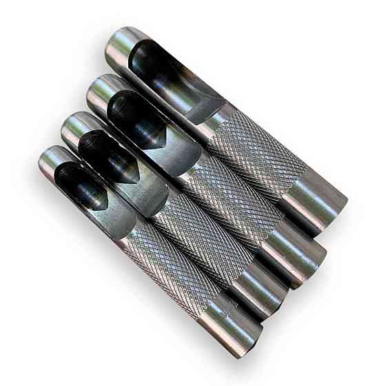 Набір просічок по шкірі та гумі 3–8 мм (5 шт) — міцні сталеві пробійники для отворів Харків