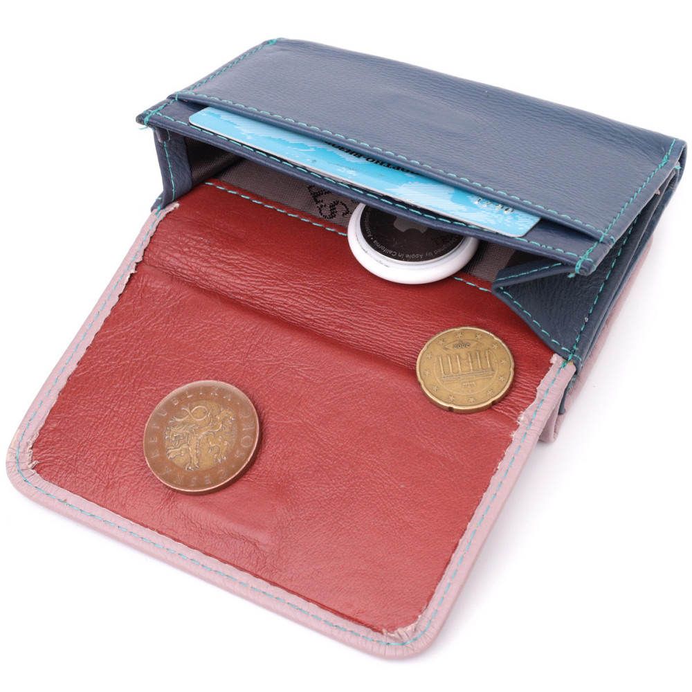 Практичный кошелек для девушек из натуральной кожи ST Leather 22496 Разноцветный Киев - изображение 5